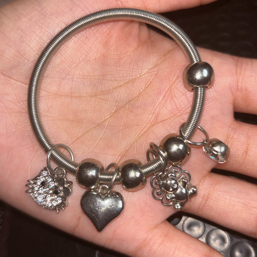 Hello Kitty Silver Charm Bracelet